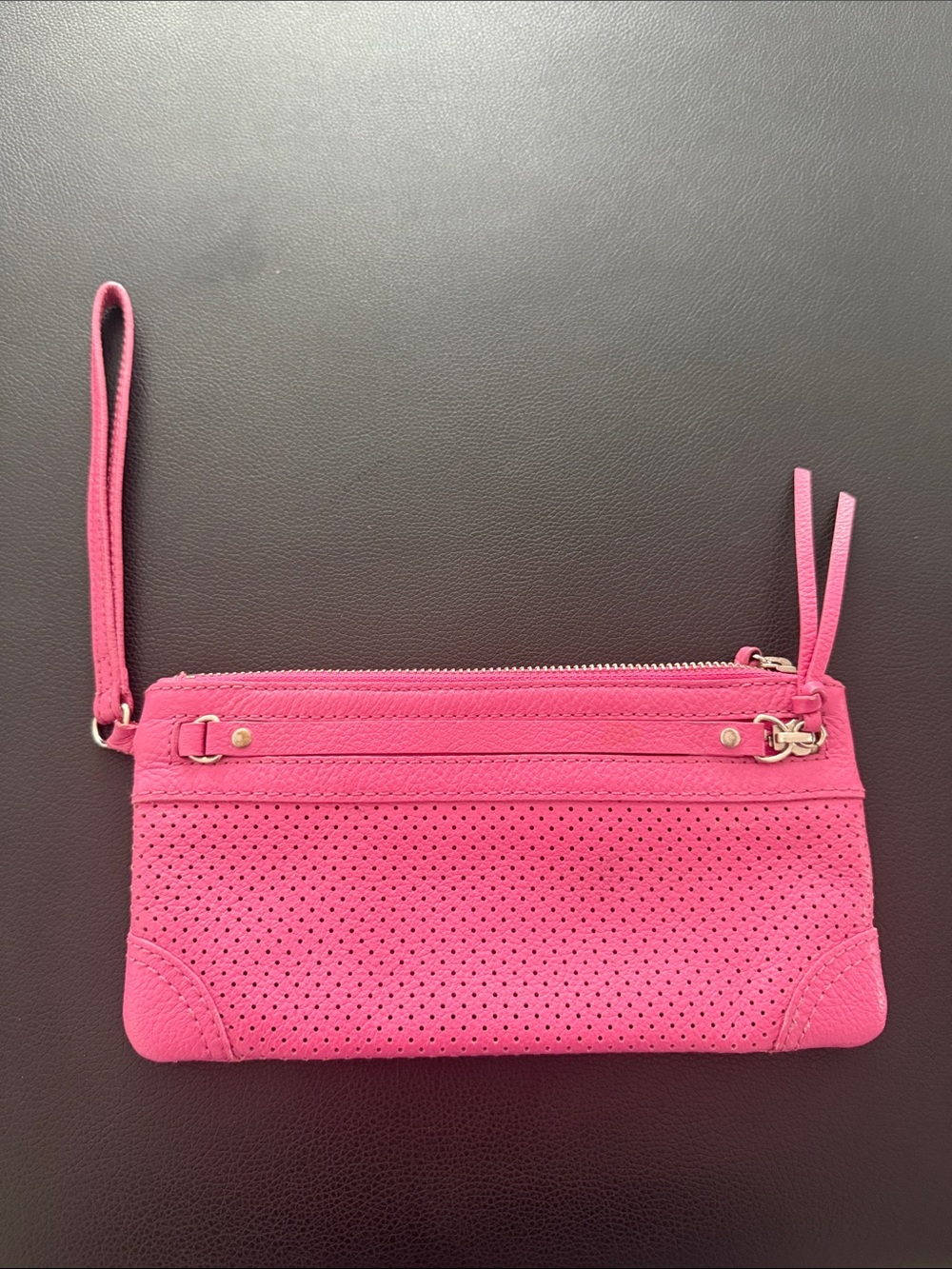 Pink Banana Republic Perforated Wristlet Clutch - Women